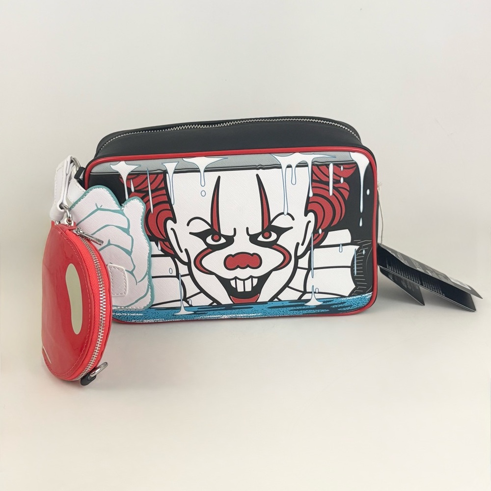 Loungefly It Pennywise Balloon Glow Crossbody With Coin Bag Hard Tag Purse New